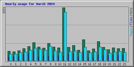 Hourly usage for March 2024